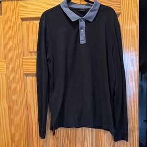 Men's Prada Navy/Blue Cotton Distressed Sides Polo XXXL